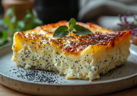 Нежное творожное чудо с маком: эта запеканка готовится за 25 минут — идеально к завтраку и просто к чаю