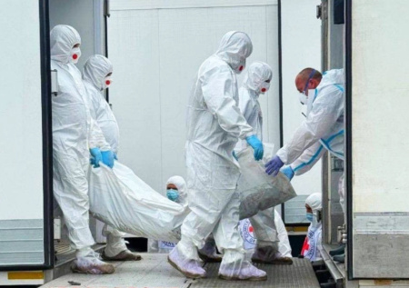 Появились кадры обмена телами погибших солдат