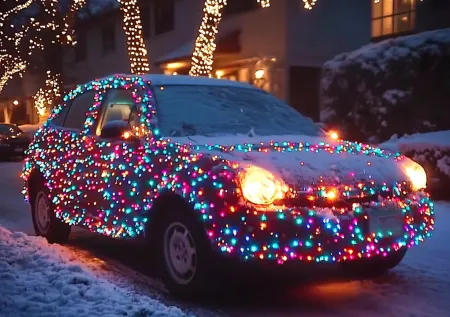 Юрист рассказал, как правильно украсить автомобиль к Новому году