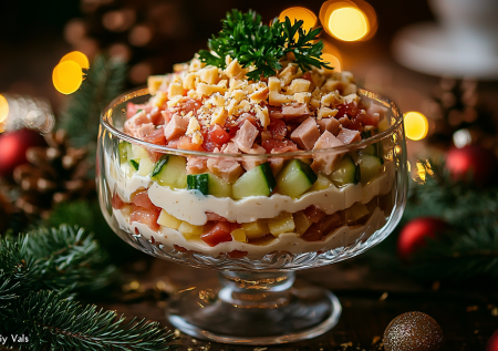 Готовлю его на все праздники: салат «Новогодний вальс» — вкусное сочетание простых продуктов