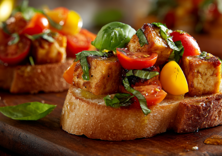 Домашняя брускетта с тофу — легкий и полезный рецепт для всей семьи
