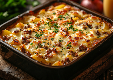 Вкуснее зраз и мяса по-французски! Немецкая запеканка ауфлауф — нужны картошка, фарш и сливки