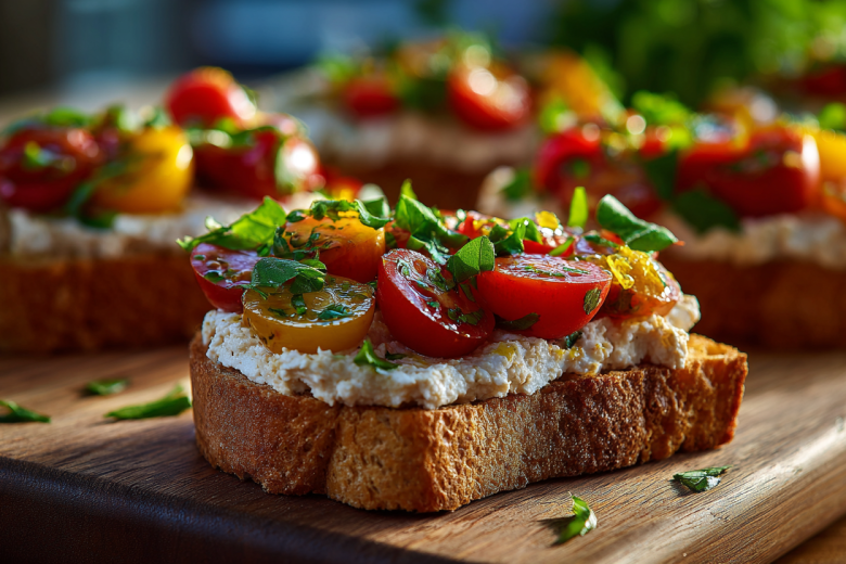 Сделайте домашнюю брускетту с тофу-паштетом