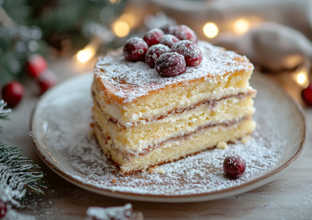 Торт на Новый год: простые творожные коржи с заварным кремом — никакой мороки, а вкус просто огонь. Его точно захочется печь снова