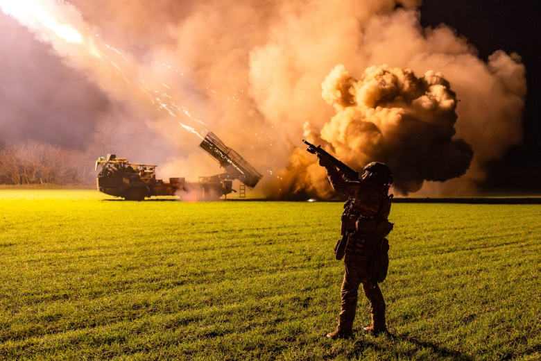 Боевая работа РСЗО «Ураган» в Запорожской области