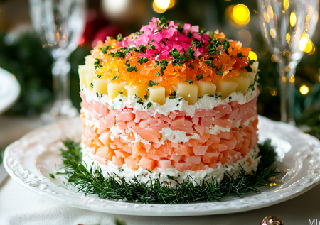 Необычная «Мимоза» с горбушей на Новый год: добавляю 1 ингредиент, и от нее не оторваться — и никаких консервов