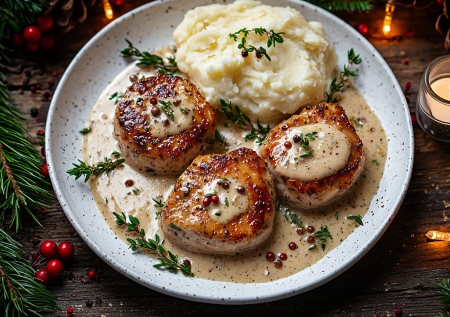 Вкусного горячее на Новый год: медальоны из свинины в сливочном соусе — ресторан у вас дома