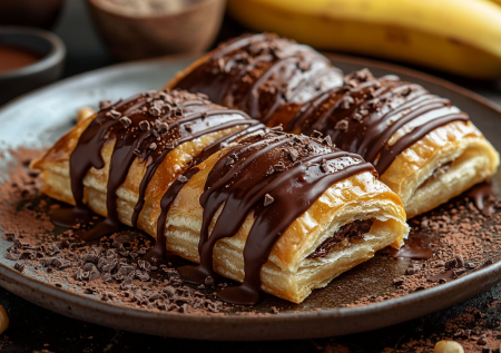 Банановые слойки с шоколадом: хрустящее лакомство, которое готовлю за 10 минут — не выпечка, а шедевр