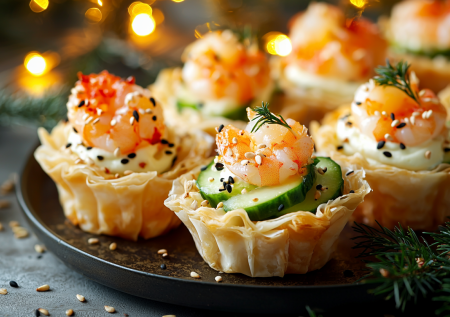 Тарталетки из тонны маргарина не беру, готовлю сама из теста фило: хрустящая основа и две обалденные начинки