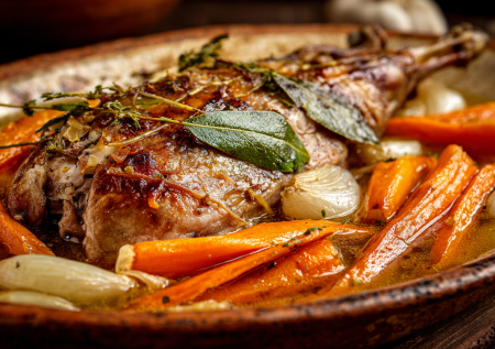 Нежнейший кролик в вине, который сам отходит от кости