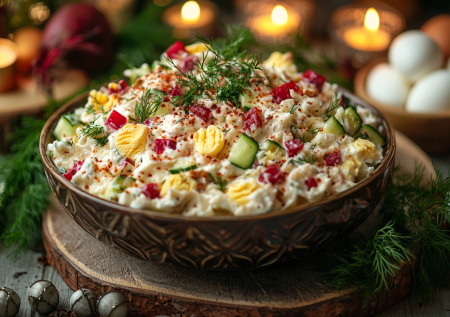 Не такой, как все: салат без курицы и без ветчины — займет достойное место на новогоднем столе