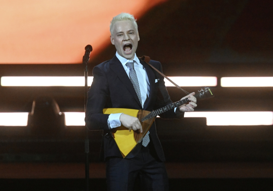 Певец SHAMAN (Ярослав Дронов) во время концерта «30 лет на сцене» в Государственном Кремлевском дворце в Москве