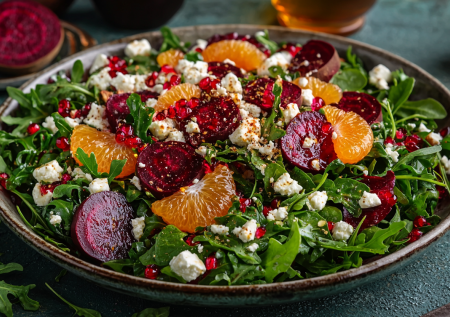 Салат со свеклой «Зимний закат»: в Новый год будет выигрышно смотреться среди майонезных блюд