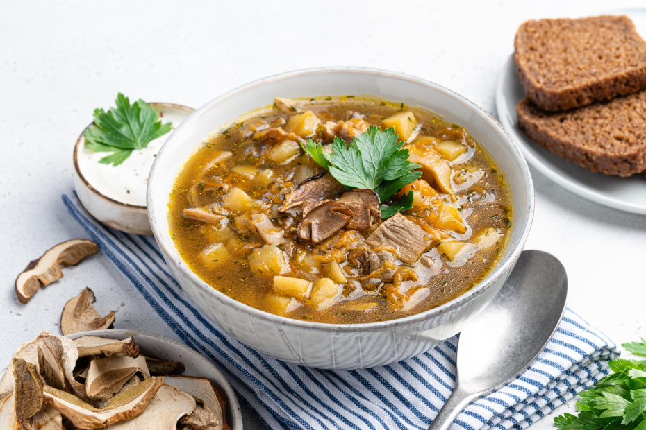 Постный суп с грибами: рецепт