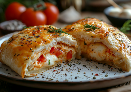 Диетическое горячее на Новый год: конвертики из куриного фарша с начинкой на 150 ккал