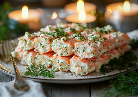 Эта закуска заменит крабовый салат: изумительные сырно-чесночные палочки на Новый год