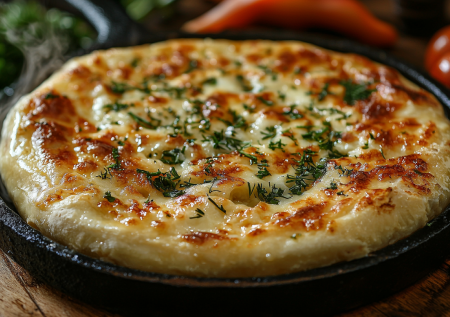 Хачапури-десятиминутка: сырная лепешка на сковороде на завтрак и перекус