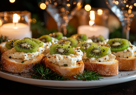 Сочетание — бомба: бюджетные брускетты с чесноком и киви на Новый год