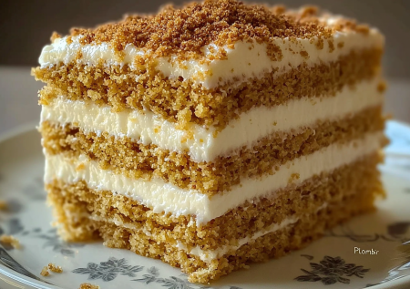 Гениальный торт «Пломбир» готовлю на Новый год и любой праздник: фишка — вместо коржей жареная крошка. Очень нежный и пушистый