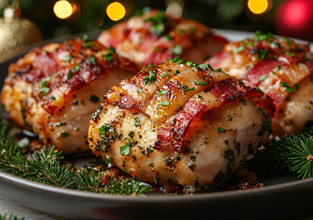 Конвертики из курицы в беконе: горячее, которое можно заготовить заранее, а перед Новым годом запечь