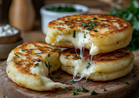 Картофельные оладьи с тянущимся сыром: невозможно остановиться есть и готовить эту вкуснятину