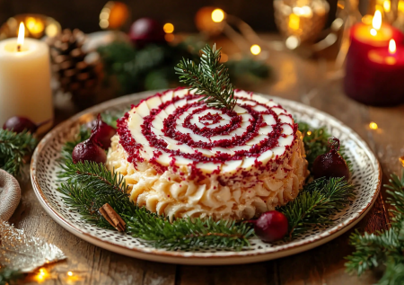 Салат в виде елочной игрушки: приковывает внимание всех гостей — съедают вперед оливье