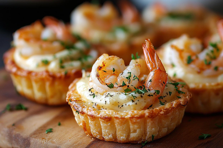 Простая и быстрая закуска: идеальные тарталетки с креветками