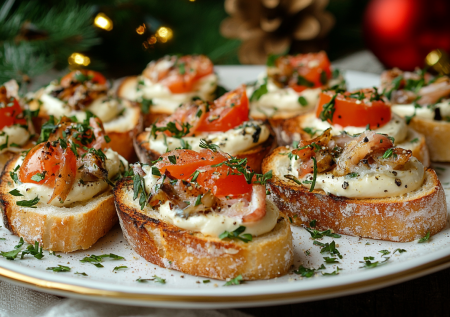 Запеченные брускетты со шпротами на праздничный стол: нежные — без майонеза и соленых огурцов