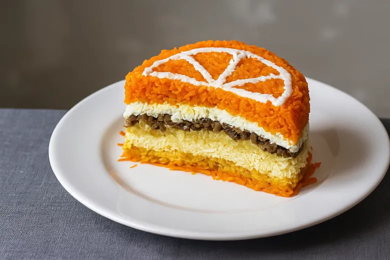 Красивый и простой салат «Апельсиновая долька»: быстрый рецепт