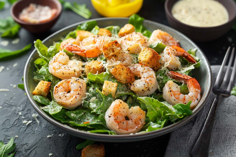 Цезарь с креветками: легкий и сочный рецепт на каждый день