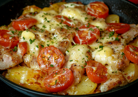 Упрощенный рецепт мяса по-французски: готовим вкуснятину на сковороде за 15 минут