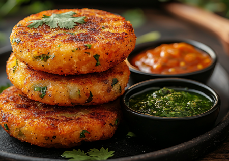 Вместо драников готовлю «Аллоо Тикки» — хрустящие индийские лепешечки. Простой рецепт с пряными акцентами