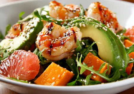 Ужин без угрызений совести: полезный салат с креветками