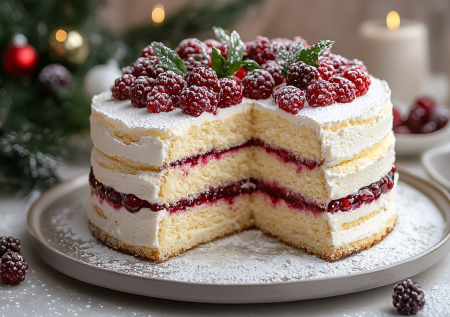 Бисквитный торт «Нежность» на новогодний стол — вкуснее всяких Наполеонов! Нежные коржи и сливочный крем