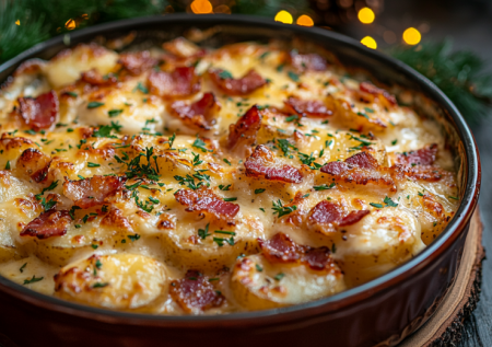 Сытная сковорода с грудкой, беконом и картофелем — «Таежная сказка»: рецепт праздничного ужина для всей семьи