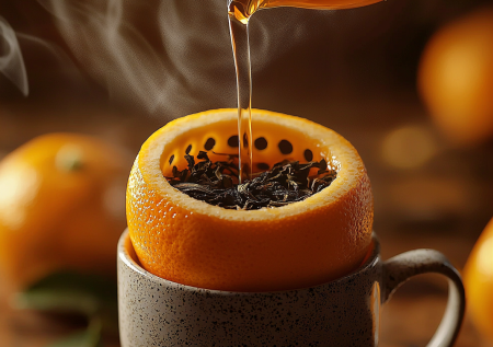 Горячий чай через половинку апельсина: вкуснейший цитрусовый напиток для холодного вечера