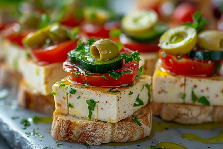 Канапе для фуршета: простой рецепт с тофу