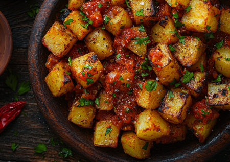 Простая жареная картошка в прошлом: готовим «Пататас Бравас — огненные картофельные кубики»: вкусный рецепт из Испании