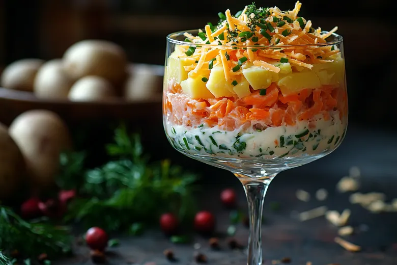 Порционные салаты в бокалах — стильный тренд Нового года — 2026