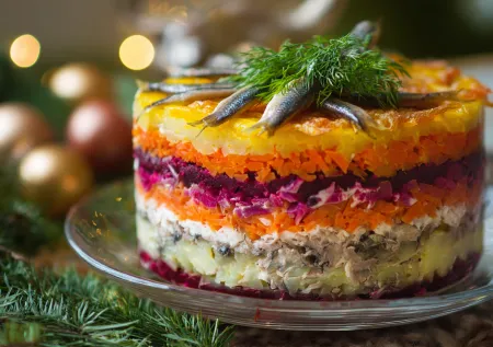Новый рецепт любимого салата — «Шпроты под шубой». Вкусно, просто и необычно. Подходит к вину и шампанскому