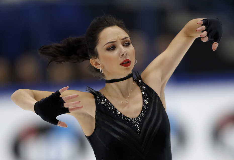 Елизавета Туктамышева на прокате короткой программы на Finlandia Trophy в Эспоо. 2019 год
