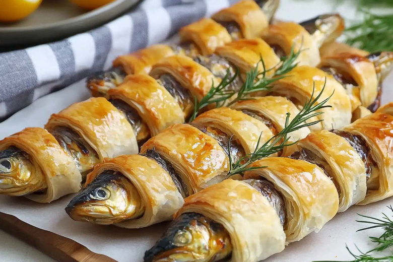 Вкуснее любых салатов. Улетные закусочные слойки со шпротами — 4 ингредиента и минута на сборку