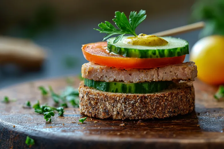 Канапе для фуршета с сейтаном