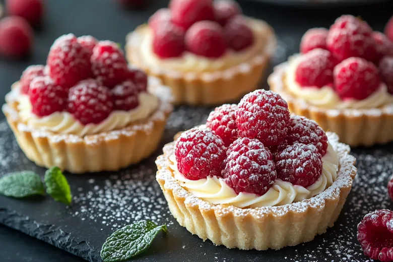 Идеальный десерт к кофе: тающие тарталетки с малиной