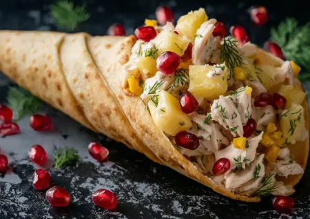 Беру лаваш и накрываю праздничный стол! Закуска «Фейерверк» с гранатом. Получается очень вкусно и празднично