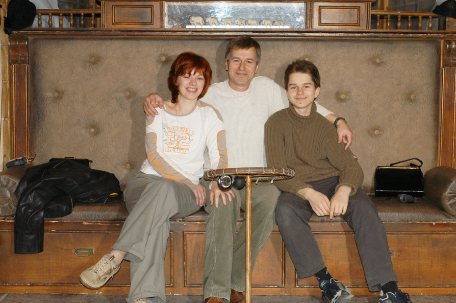 Игорь Ливанов c женой Ольгой и сыном Андреем