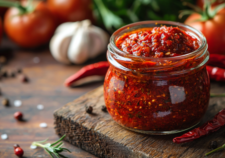 Острый соус «Харисса» с томатами — взрыв вкуса к любому блюду! Концентрированная приправа — добавляем в сметану или греческий йогурт