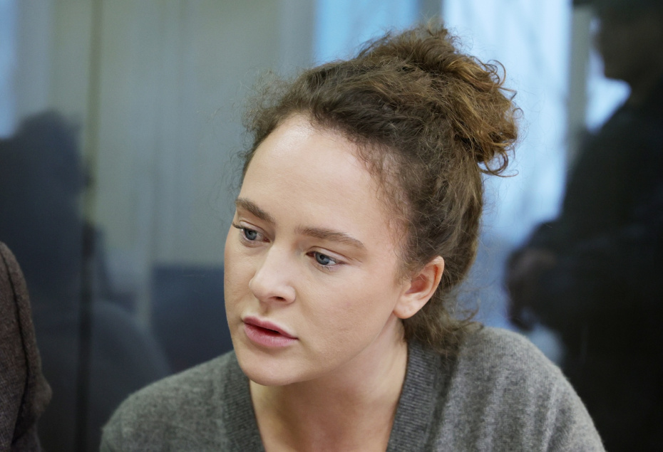 Актриса Аглая Тарасова на заседании в Домодедовском городском суде. Тарасова обвиняется по статье о контрабанде наркотиков