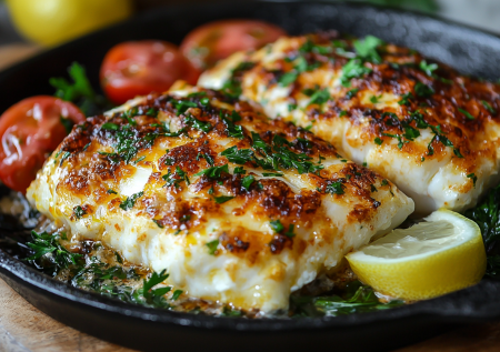 Камбала по-французски под сырной «шубкой» — получается вкусно, просто и сочно. Нужны рыбка, лимон и фетакса