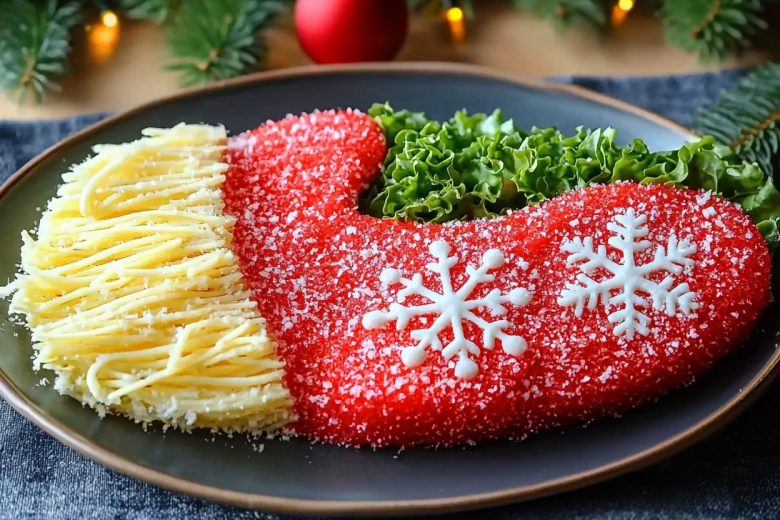 Идея для новогоднего салата: «Варежка Деда Мороза» своими руками